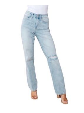NWT Judy Blue High Rise 90's Straight Jeans Light Wash Size 18W JB82600LT